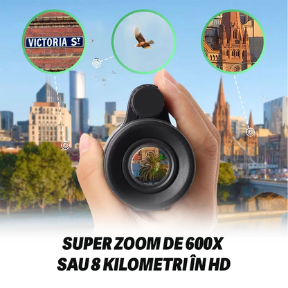 ULTRAZOOM® - Monocular 600X HD – Imagini clare, distanțe impresionante + kit de accesorii cadou 🎁